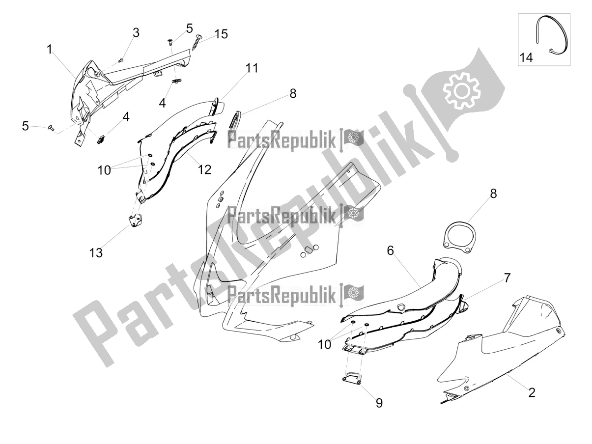 Alle onderdelen voor de Kanaal van de Aprilia RSV4 1100 Racing Factory ABS USA 2021