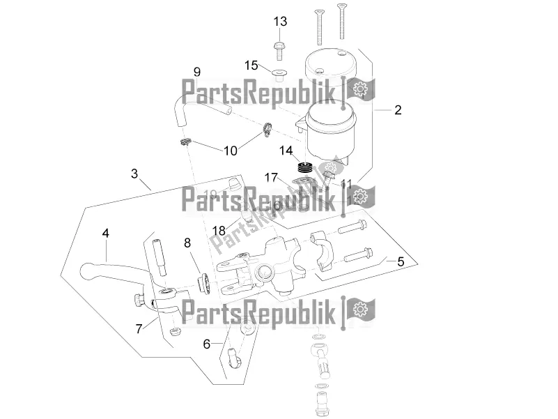 Alle onderdelen voor de Voorste Hoofdcilinder van de Aprilia RSV4 1100 Racing Factory ABS USA 2021