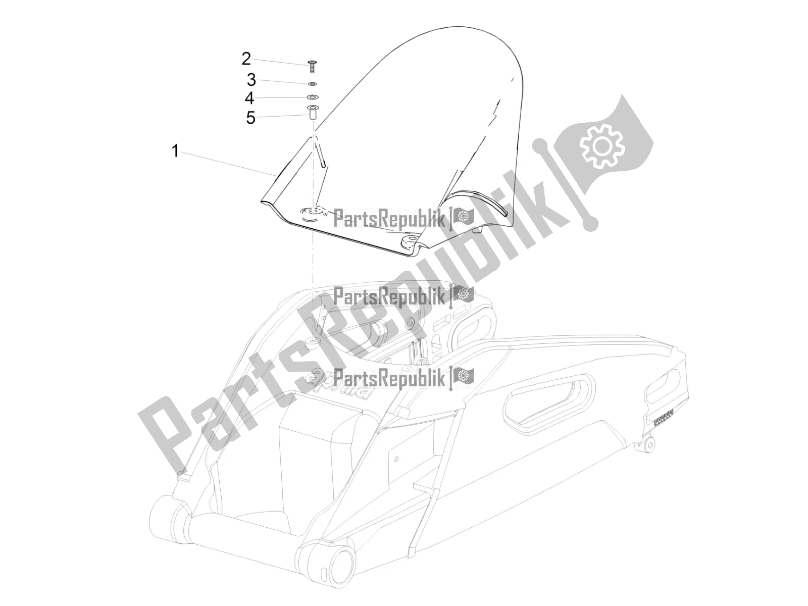 Todas las partes para Guardabarros Trasero de Aprilia RSV4 1100 Racing Factory ABS USA 2021