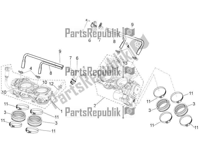 Alle onderdelen voor de Gasklephuis van de Aprilia RSV4 1100 Racing Factory ABS USA 2021