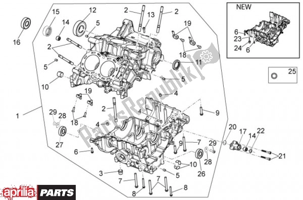 Todas as partes de Carter Motor do Aprilia RSV4 Aprc R 75 1000 2011