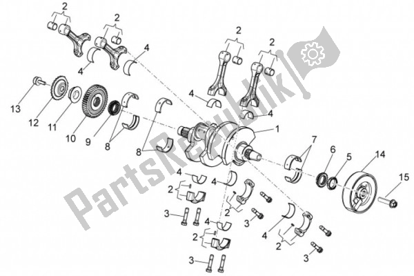 All parts for the Drijfas of the Aprilia RSV4 Aprc R 75 1000 2011