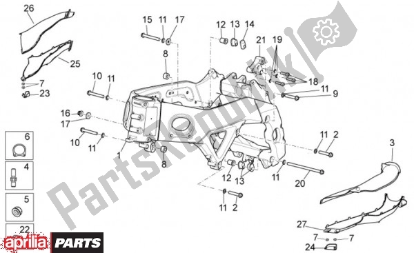 All parts for the Frame of the Aprilia RSV4 Aprc R 75 1000 2011