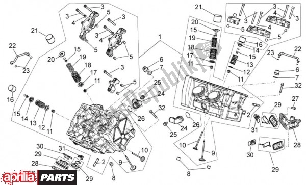 All parts for the Kop Cilinder of the Aprilia RSV4 Aprc R 75 1000 2011