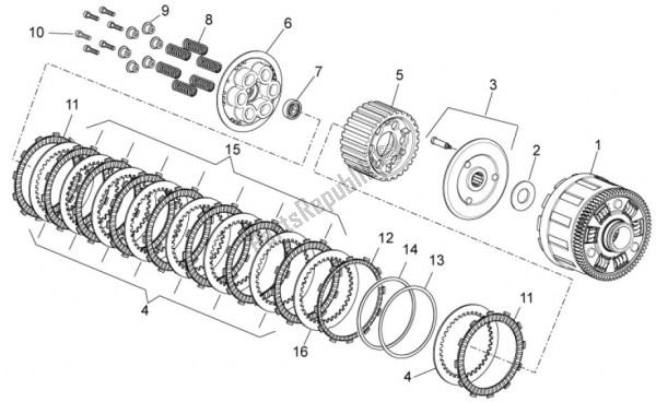 Tutte le parti per il Frizione Ii del Aprilia RSV4 Aprc R 75 1000 2011