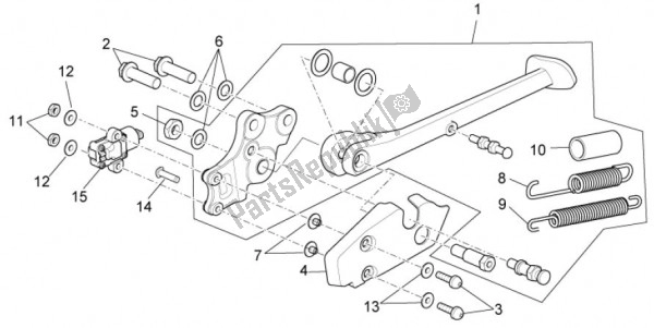 Alle Teile für das Laterale Standaard des Aprilia RSV4 Aprc R 75 1000 2011