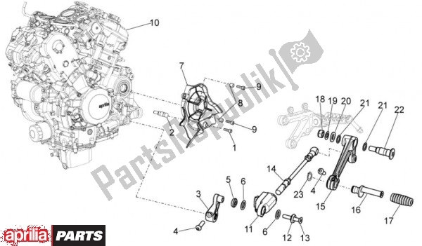 Todas as partes de Motor do Aprilia RSV4 Aprc R 75 1000 2011