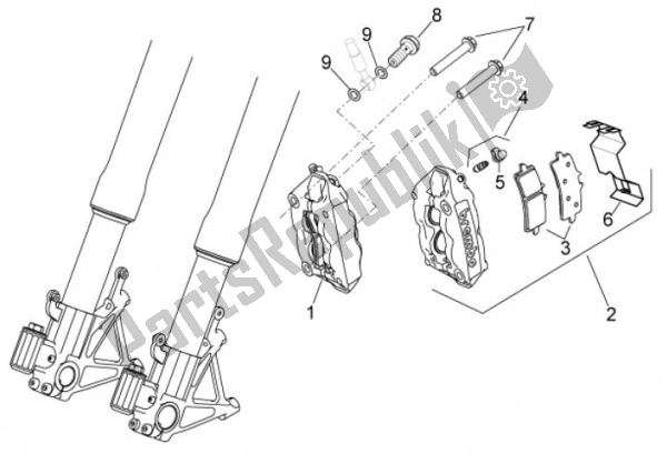 All parts for the Remsysteem Voor of the Aprilia RSV4 Aprc R 75 1000 2011