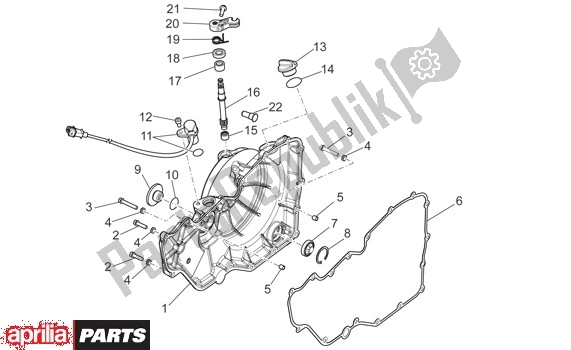 Alle onderdelen voor de Koppelingsdeksel van de Aprilia RSV4 Factory SBK Racing 49 1000 2009 - 2010