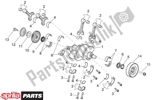 Alle Teile für das Kurbelwelle des Aprilia RSV4 Factory SBK Racing 49 1000 2009 - 2010