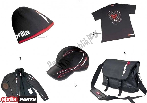 Alle onderdelen voor de Merchandise van de Aprilia RSV4 Factory SBK Racing 49 1000 2009 - 2010