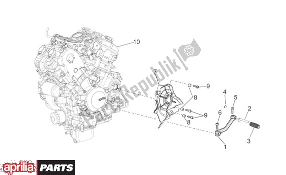 All parts for the Engine of the Aprilia RSV4 Factory SBK Racing 49 1000 2009 - 2010