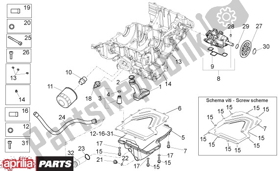 Todas las partes para Bomba De Aceite de Aprilia RSV4 Factory SBK Racing 49 1000 2009 - 2010