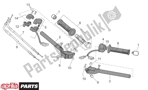 Alle onderdelen voor de Schakelingen van de Aprilia RSV4 Factory SBK Racing 49 1000 2009 - 2010