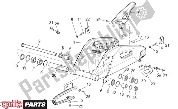 All parts for the Swing of the Aprilia RSV4 Factory SBK Racing 49 1000 2009 - 2010