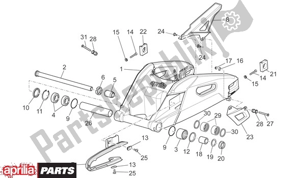 Alle onderdelen voor de Swing van de Aprilia RSV4 Factory SBK Racing 49 1000 2009 - 2010