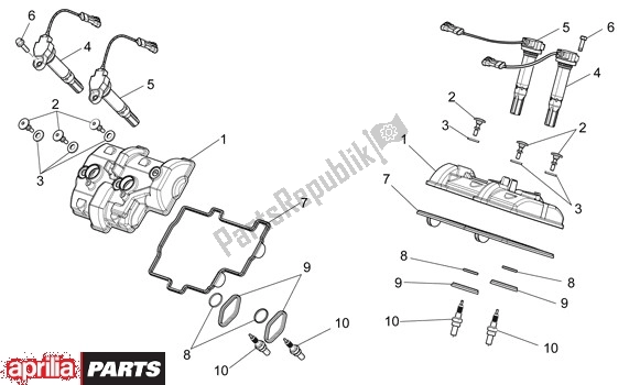 Todas las partes para Ventieldeksel de Aprilia RSV4 Factory SBK Racing 49 1000 2009 - 2010