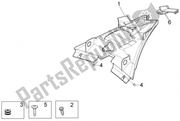 All parts for the Taillight of the Aprilia RSV4 Factory Aprc 70 1000 2011