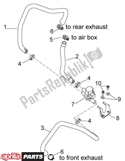 Tutte le parti per il Behuizing Secundaire Luchttoevoer del Aprilia RSV4 Factory Aprc 70 1000 2011