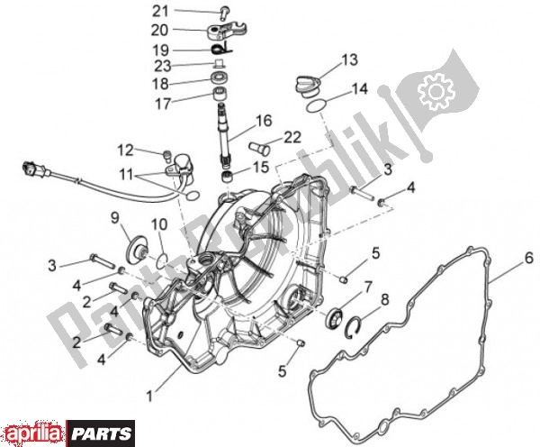 Alle Teile für das Deksel Van De Koppeling des Aprilia RSV4 Factory Aprc 70 1000 2011