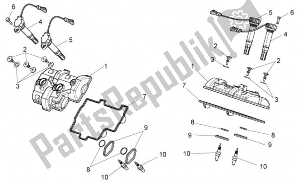 All parts for the Deksel of the Aprilia RSV4 Factory Aprc 70 1000 2011