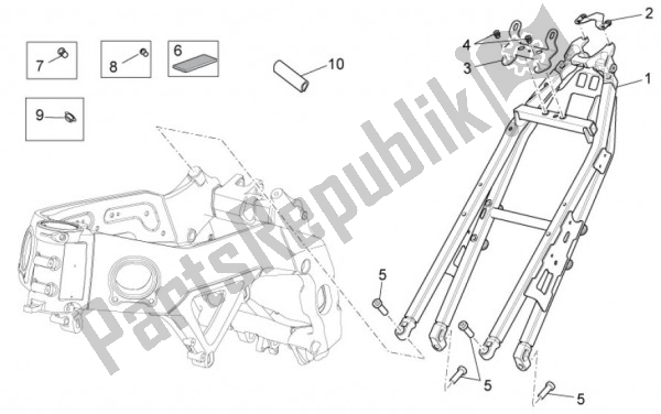 All parts for the Frame Ii of the Aprilia RSV4 Factory Aprc 70 1000 2011
