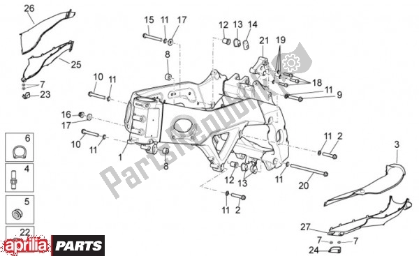 All parts for the Frame of the Aprilia RSV4 Factory Aprc 70 1000 2011