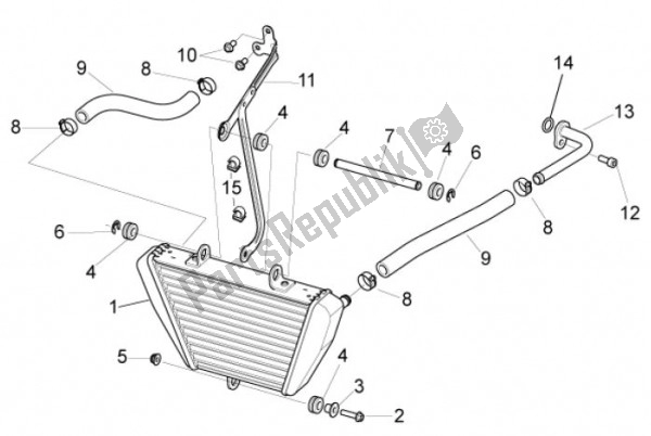 Todas las partes para Radiator Olie de Aprilia RSV4 Factory Aprc 70 1000 2011