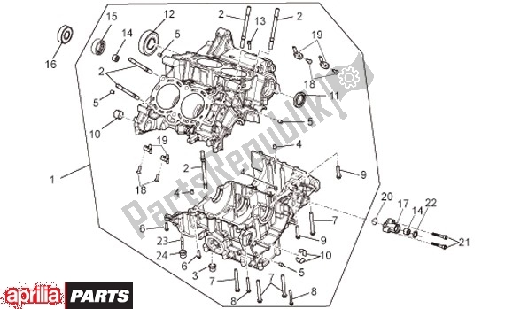 All parts for the Crankcase of the Aprilia RSV4 R 56 1000 2010