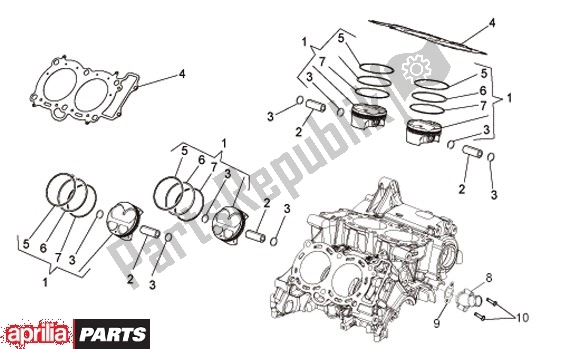 All parts for the Cylinder of the Aprilia RSV4 R 56 1000 2010