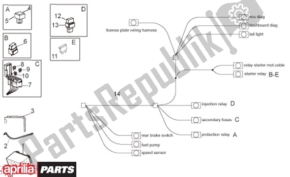 All parts for the Elektrische Installatie Ii of the Aprilia RSV4 R 56 1000 2010