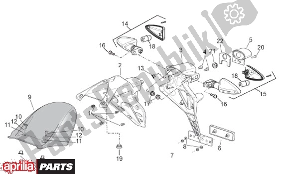 All parts for the Kentekenplaat Houder of the Aprilia RSV4 R 56 1000 2010