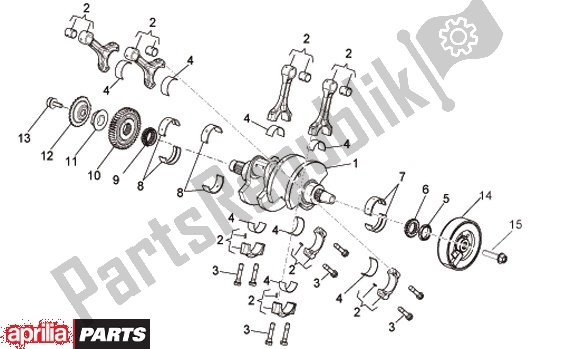 All parts for the Crankshaft of the Aprilia RSV4 R 56 1000 2010