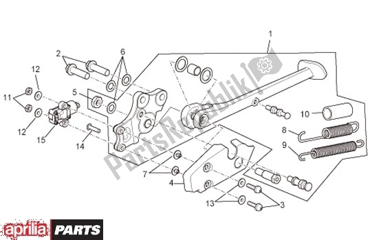 All parts for the Center Stand of the Aprilia RSV4 R 56 1000 2010