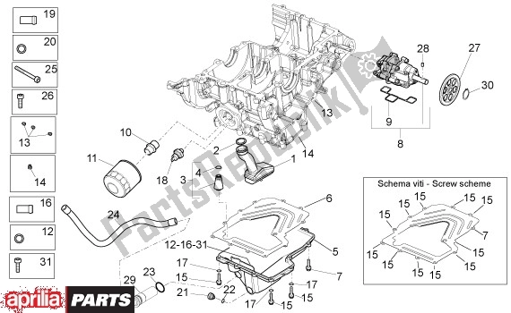 All parts for the Oil Pump of the Aprilia RSV4 R 56 1000 2010