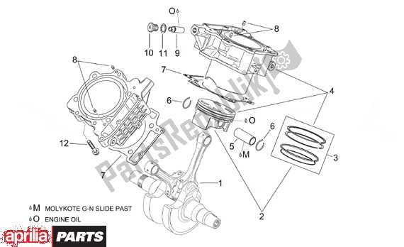 Alle onderdelen voor de Crankshaft Ii van de Aprilia RSV Mille 10 1000 2000