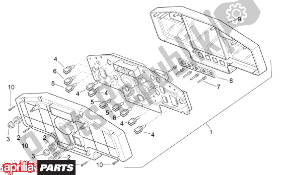 Todas as partes de Painel De Controle do Aprilia RSV Mille 10 1000 2000