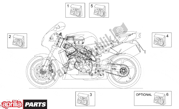 All parts for the Decal of the Aprilia RSV Mille 10 1000 2000