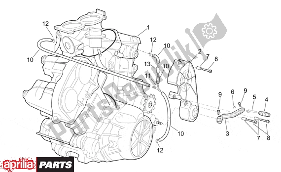 All parts for the Engine of the Aprilia RSV Mille 10 1000 2000