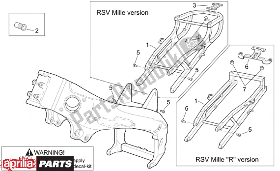 Alle Teile für das Frame I des Aprilia RSV Mille 10 1000 2000