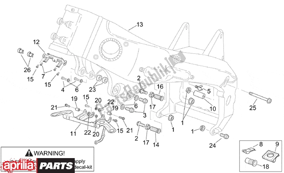 All parts for the Frame Iii of the Aprilia RSV Mille 10 1000 2000