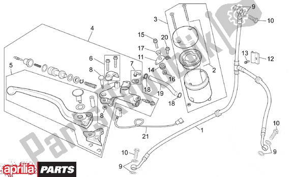 All parts for the Front Brake Pump of the Aprilia RSV Mille 10 1000 2000