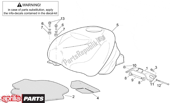 All parts for the Fuel Tank I of the Aprilia RSV Mille 10 1000 2000