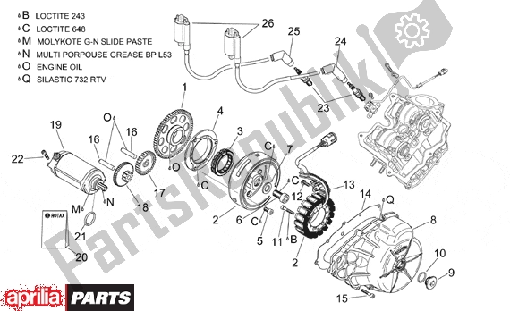 Wszystkie części do Ignition Unit Aprilia RSV Mille 10 1000 2000