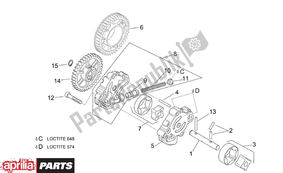 Toutes les pièces pour le Oil Pump du Aprilia RSV Mille 10 1000 2000