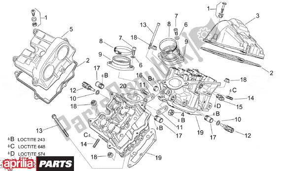 Wszystkie części do Valves Cover Aprilia RSV Mille 10 1000 2000