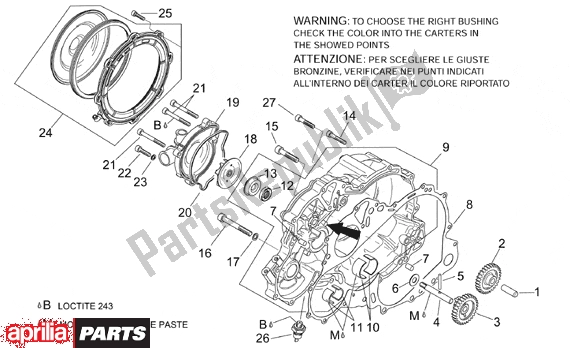 Tutte le parti per il Water Pump del Aprilia RSV Mille 10 1000 2000