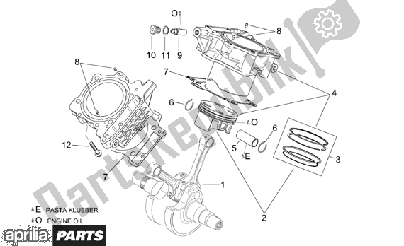 All parts for the Crankshaft Ii of the Aprilia RSV Mille 390 1000 2001 - 2002