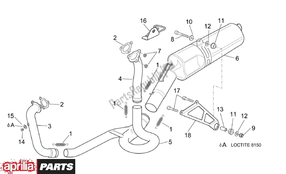 Wszystkie części do Exhaust Pipe Aprilia RSV Mille 390 1000 2001 - 2002