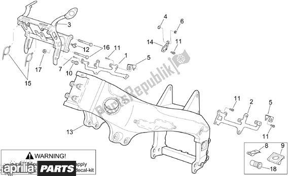 All parts for the Frame Ii of the Aprilia RSV Mille 390 1000 2001 - 2002